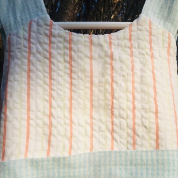 Classical, EUC, Seersucker, Cotton, Dress in Pastels, & Pale Blue Gingham  3T - Picture 3 of 7